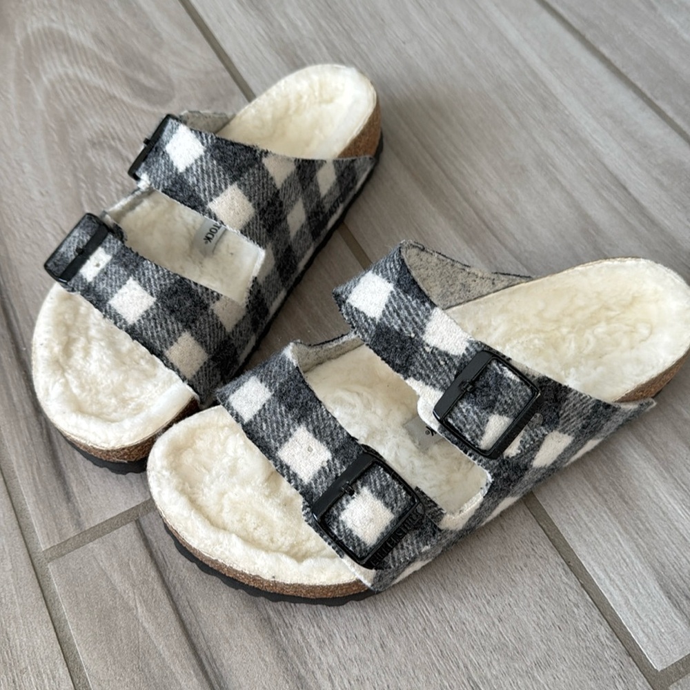 Cozy fuzzy Birkenstocks